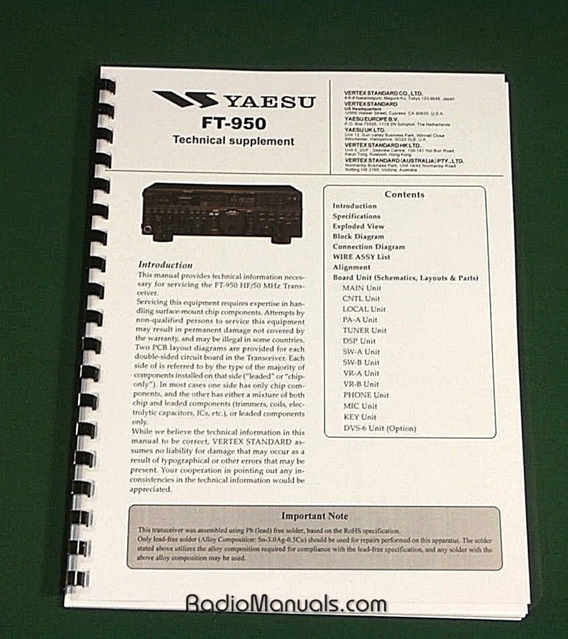 Yaesu FT-950 Service Manual